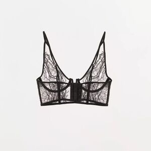 Zara Black Sheer Lace Bra